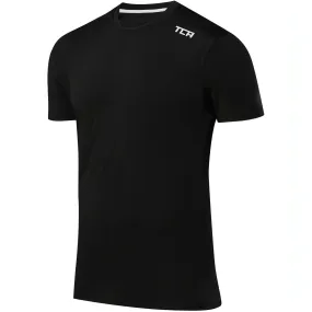 TCA Swift Short Sleeve Mens Running Top - Black Relaxing Fit All-Season Comfort Wear