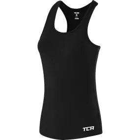 TCA Tech Racerback Womens Running Vest Tank Top - Black Classic Style