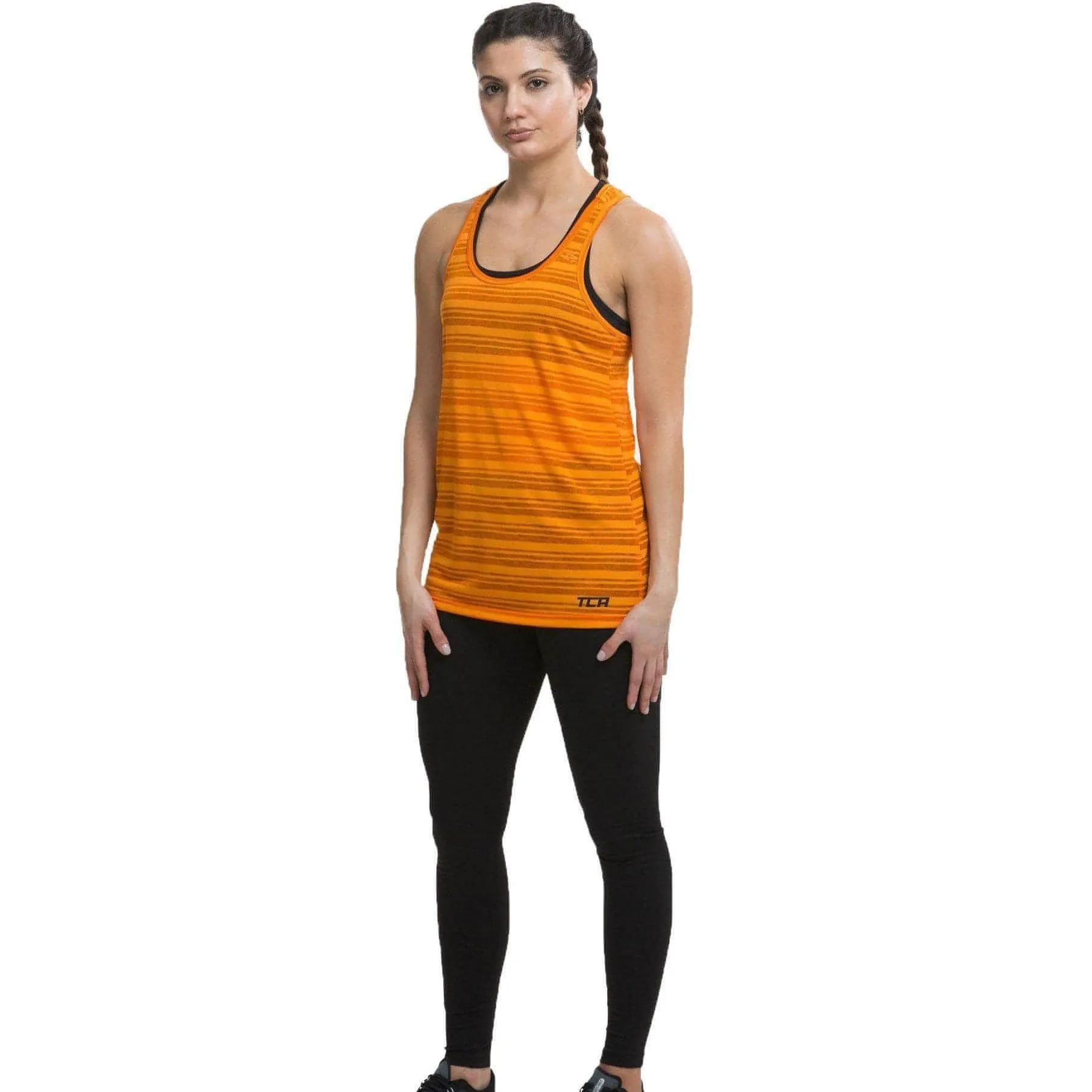 Versatile Style TCA Ultralite Womens Running Vest Tank Top - Orange