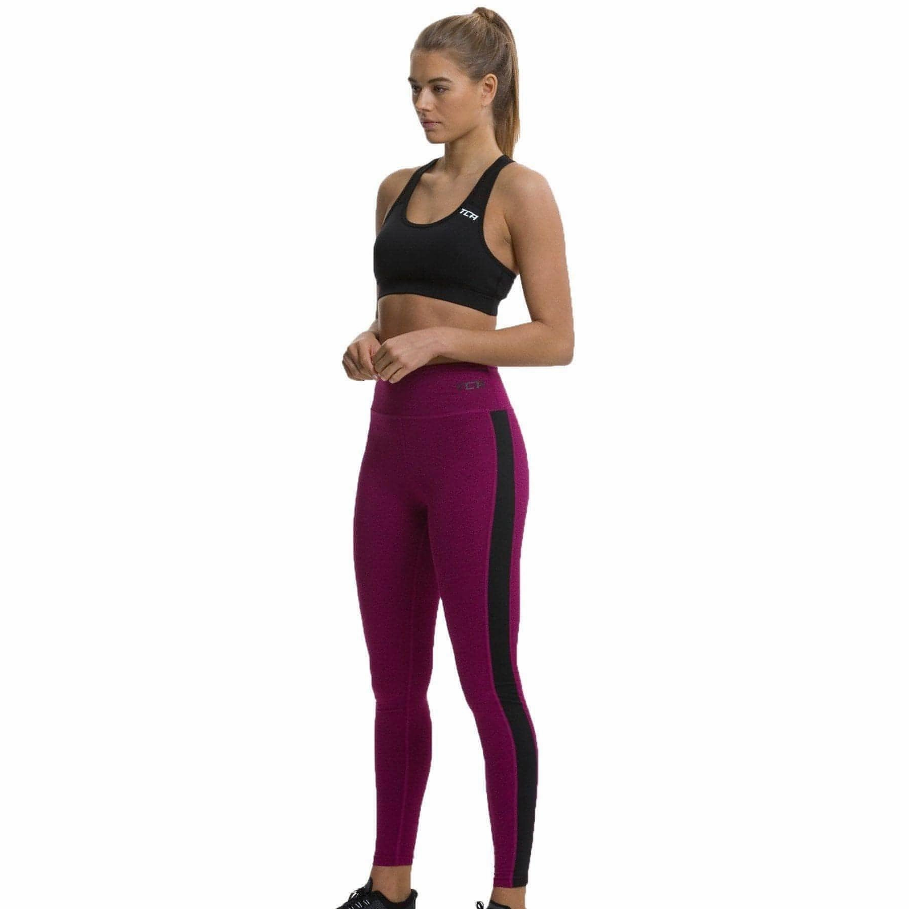 TCA Balance Womens Long Running Tights - Pink Effortless Comfort Wear Postpartum Fit Summer Wear