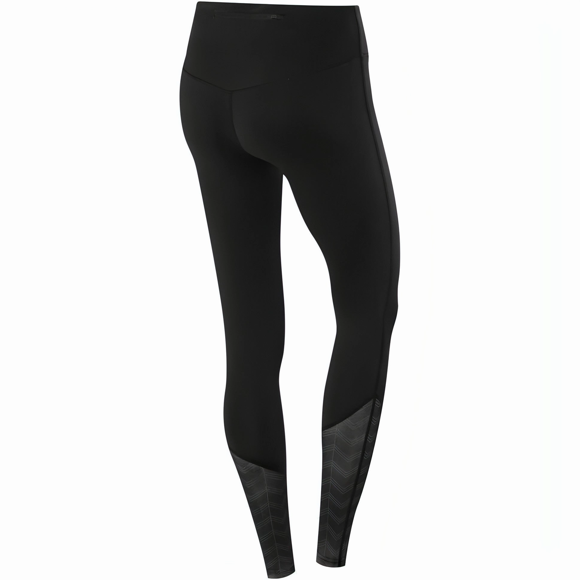 TCA Impulse Printed Womens Long Running Tights - Black Clean Finish