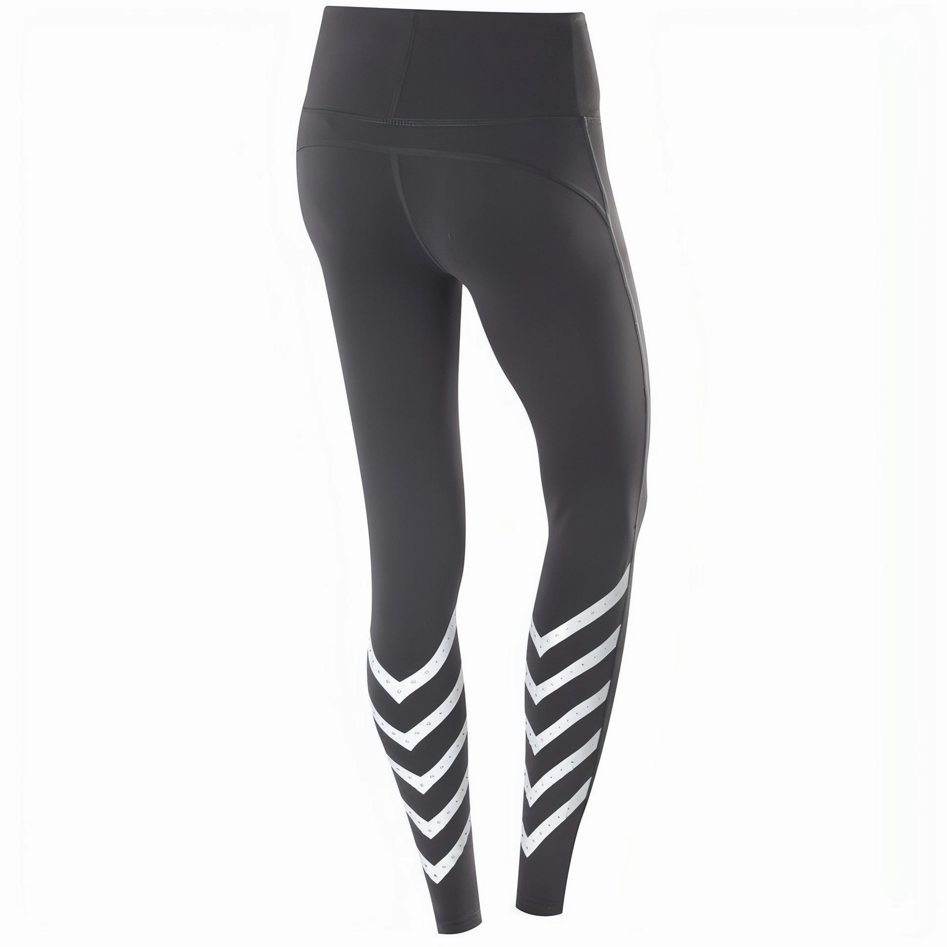 TCA Laser Tech Reflective Womens Long Running Tights - Grey Flexible Stretch Material