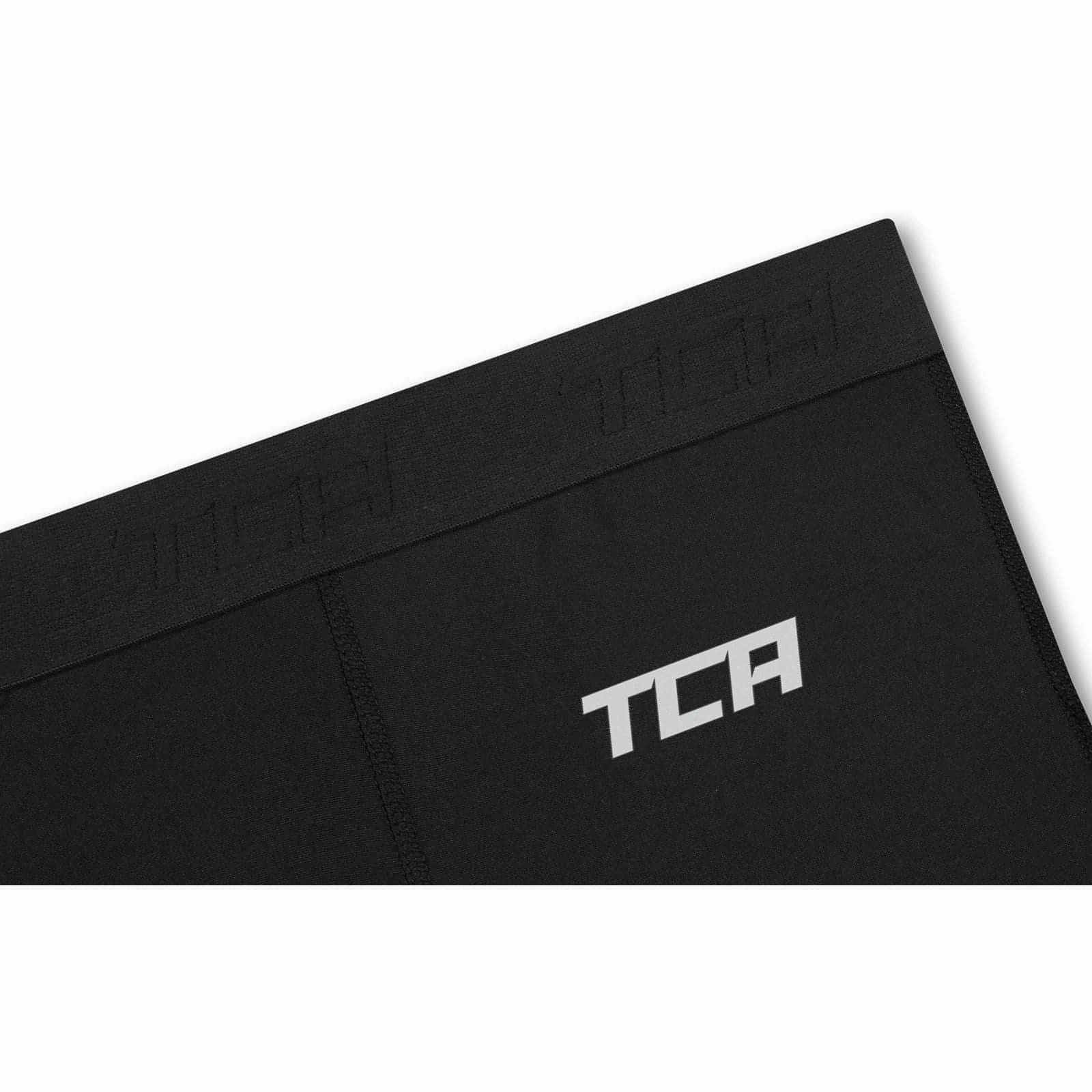 TCA Pro Performance Endurance Womens 3/4 Capri Running Tights - Black Squat Proof Dance Practice Cozy Fit Wear