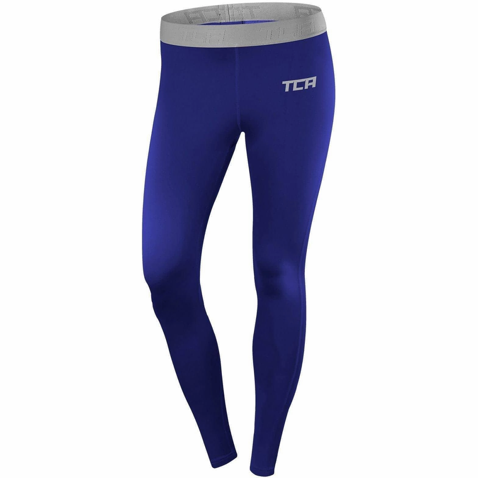 TCA Pro  Performance Endurance Womens Compression Tights - Blue Athletic Performance Training Essential