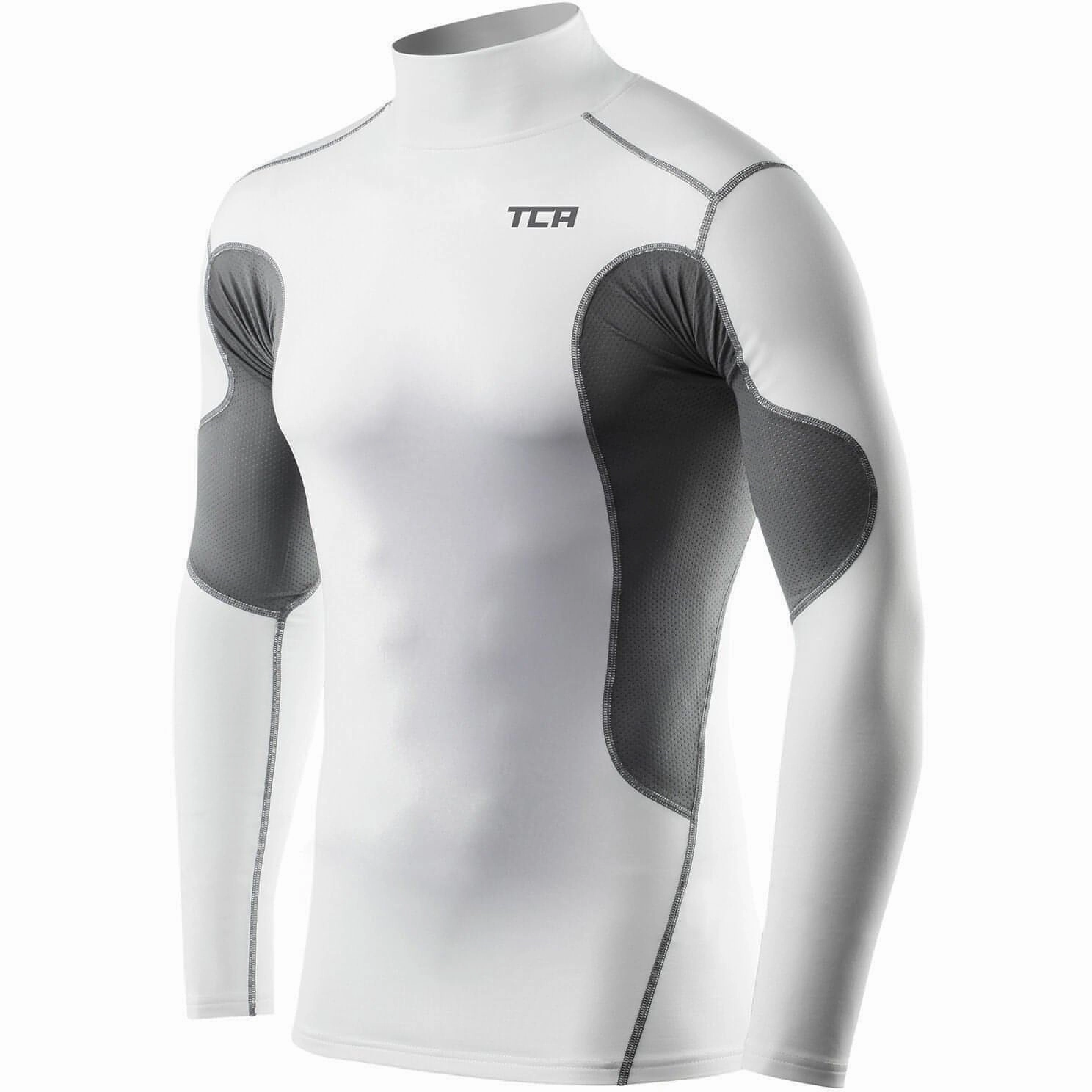 Yarn Bespoke TCA SuperThermal Long Sleeve Mock Junior Compression Top - White