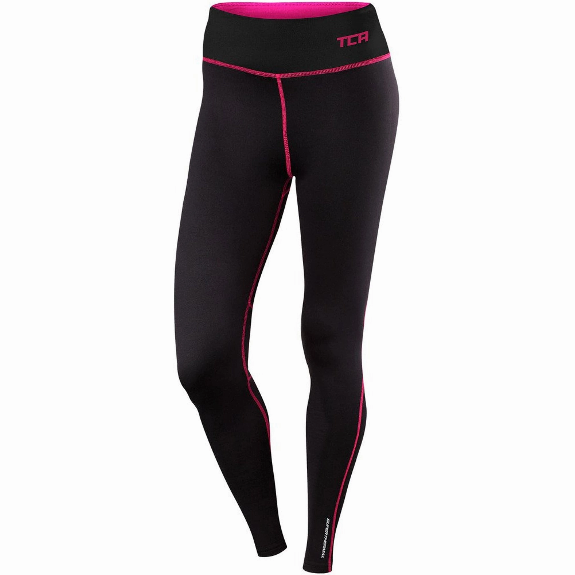 TCA SuperThermal Performance Womens Long Running Tights - Black Soft and Smooth Active Style