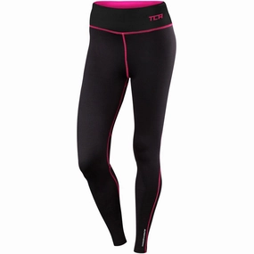 TCA SuperThermal Performance Womens Long Running Tights - Black Chic Look