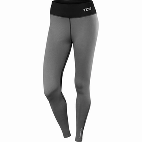 Supportive Waist TCA SuperThermal Performance Womens Long Running Tights - Grey
