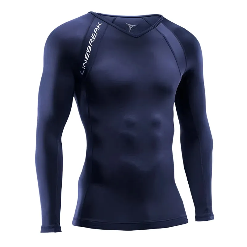 Chilly Layer Summer Favorite Linebreak Mens Longsleeve Compression Top