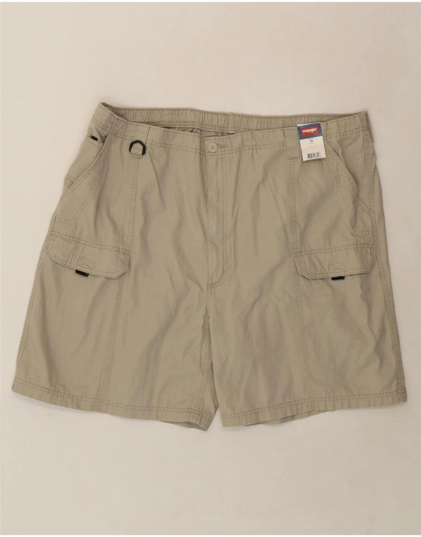 WRANGLER Mens Hiker  Cargo Shorts W48 4XL Beige Cotton Relax Fit Comfort