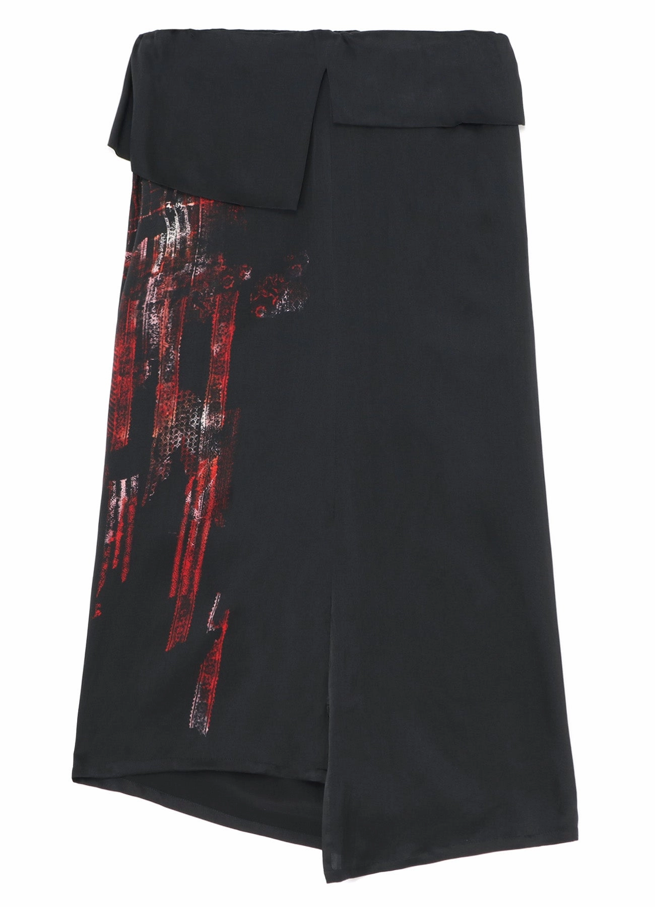 Quick Release Buckle SATIN SILK ASYMMETRIC TUBE SKIRT