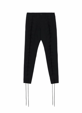 WOOL GABARDINE LACE-UP PANTS Quick Cool EcoFriendlyMaterials