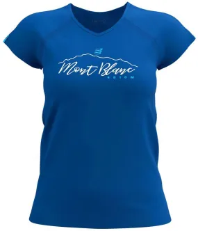 Day-to-Day Comfort Compressport Mont Blanc 2022 Short Sleeve Womens Running Top - Blue