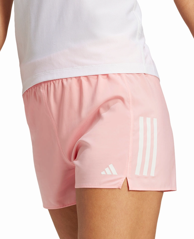 adidas Own The Run 4 Inch Womens Running Shorts - Pink Anti Pilling Fabric Stretchy Waist