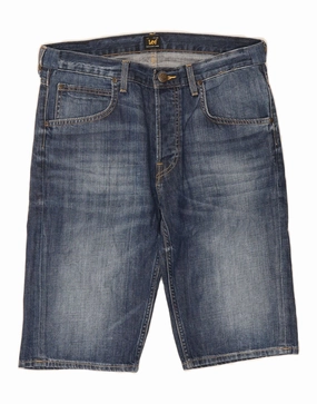 LEE Mens 5 Pocket Short Denim Shorts W31 Medium  Navy Blue Cotton Comfy Active Wear Chill Comfort Design