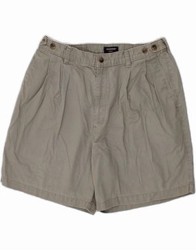 DOCKERS Mens Khakis Chino Shorts W36 Large Grey Daytime Style