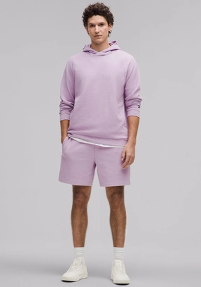 Leather Look Freedom Stretch Textured Double-Knit Cotton Hoodie and Short Set