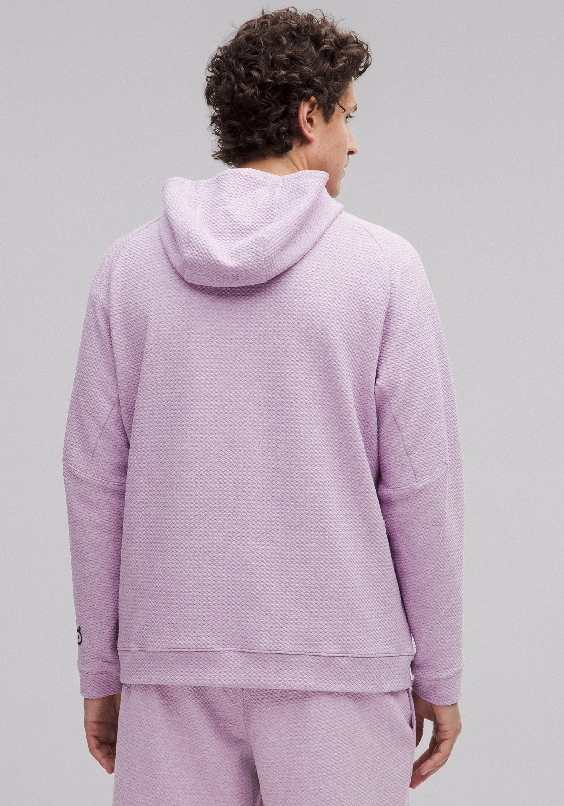 Textured Double-Knit Cotton Hoodie and Short Set Performance Comfort