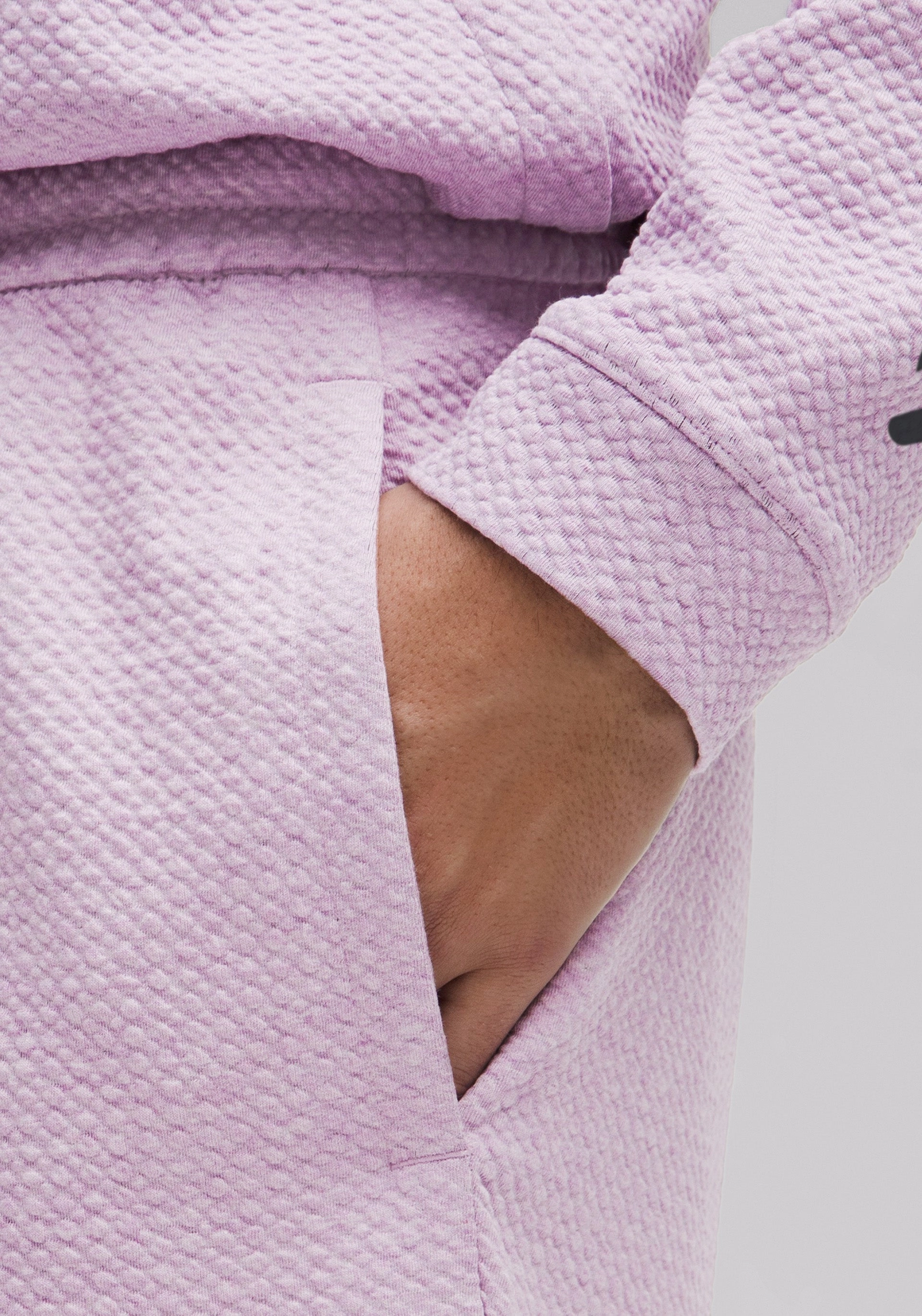 Textured Double-Knit Cotton Short 7" Anti Slip Grip Technology Cozy Look