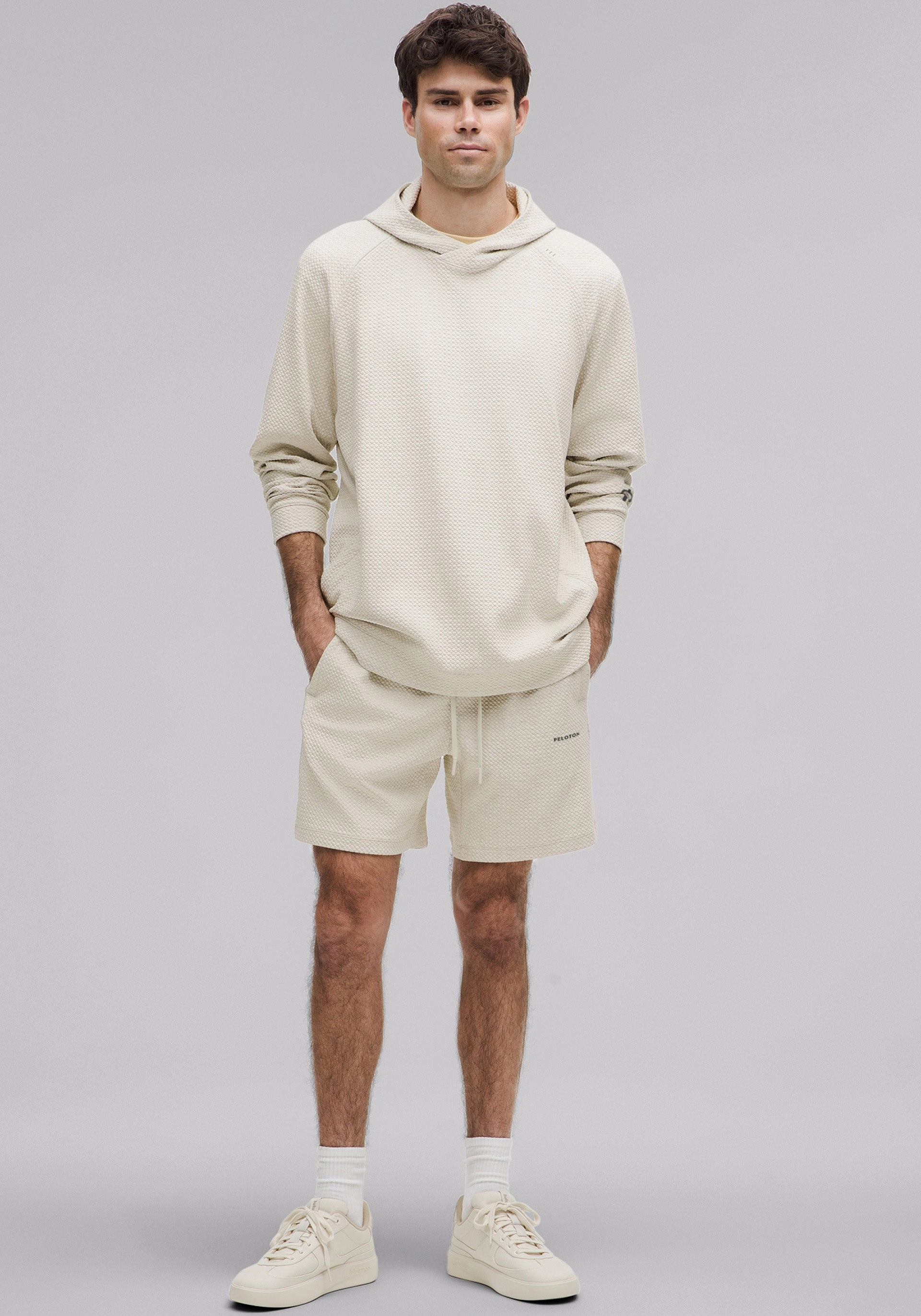 music event look Bold colors Textured Double-Knit Cotton Short 7"