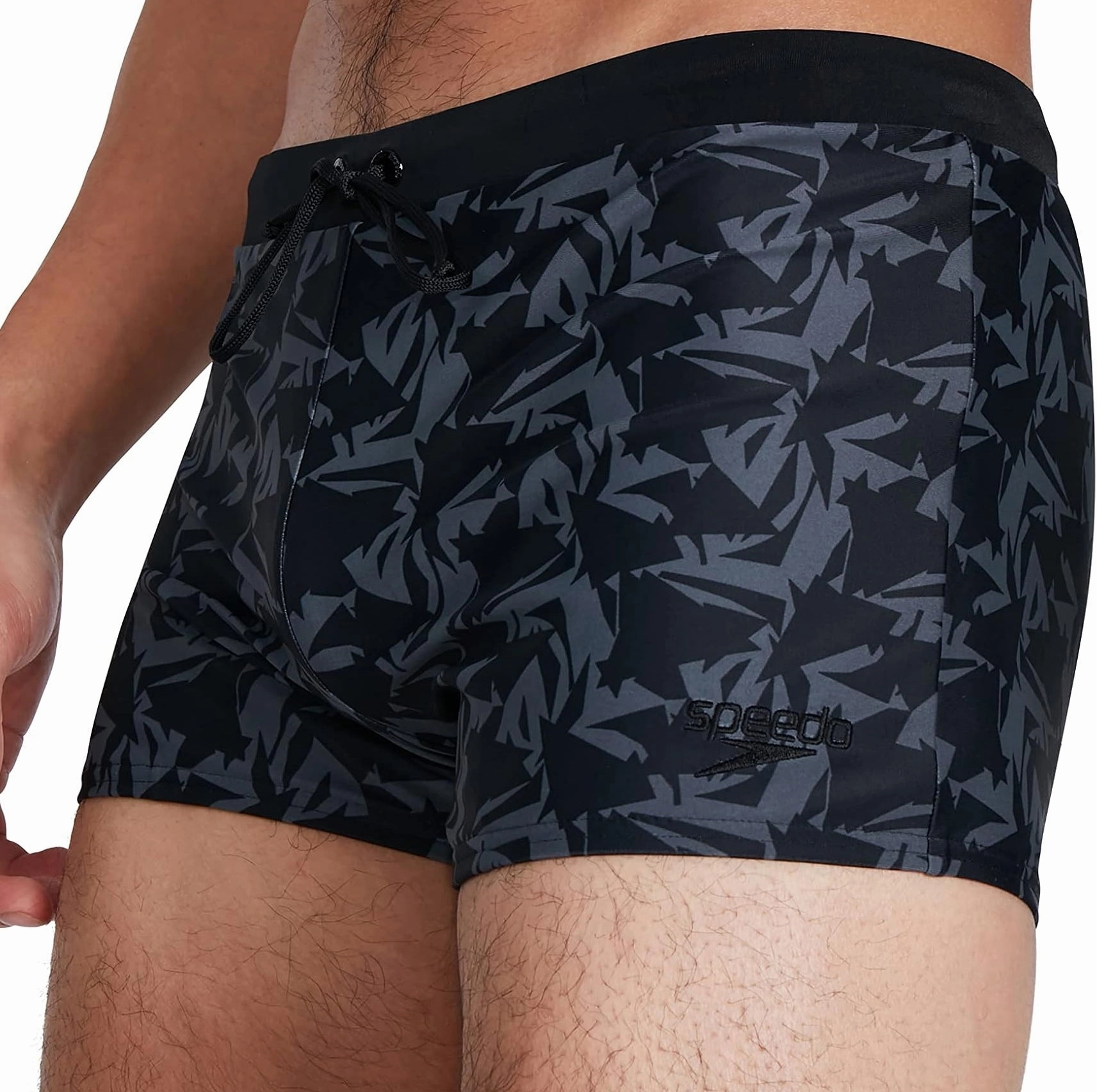 Speedo Valmilton Mens Swim Shorts - Black Tagless Design Contoured Cups