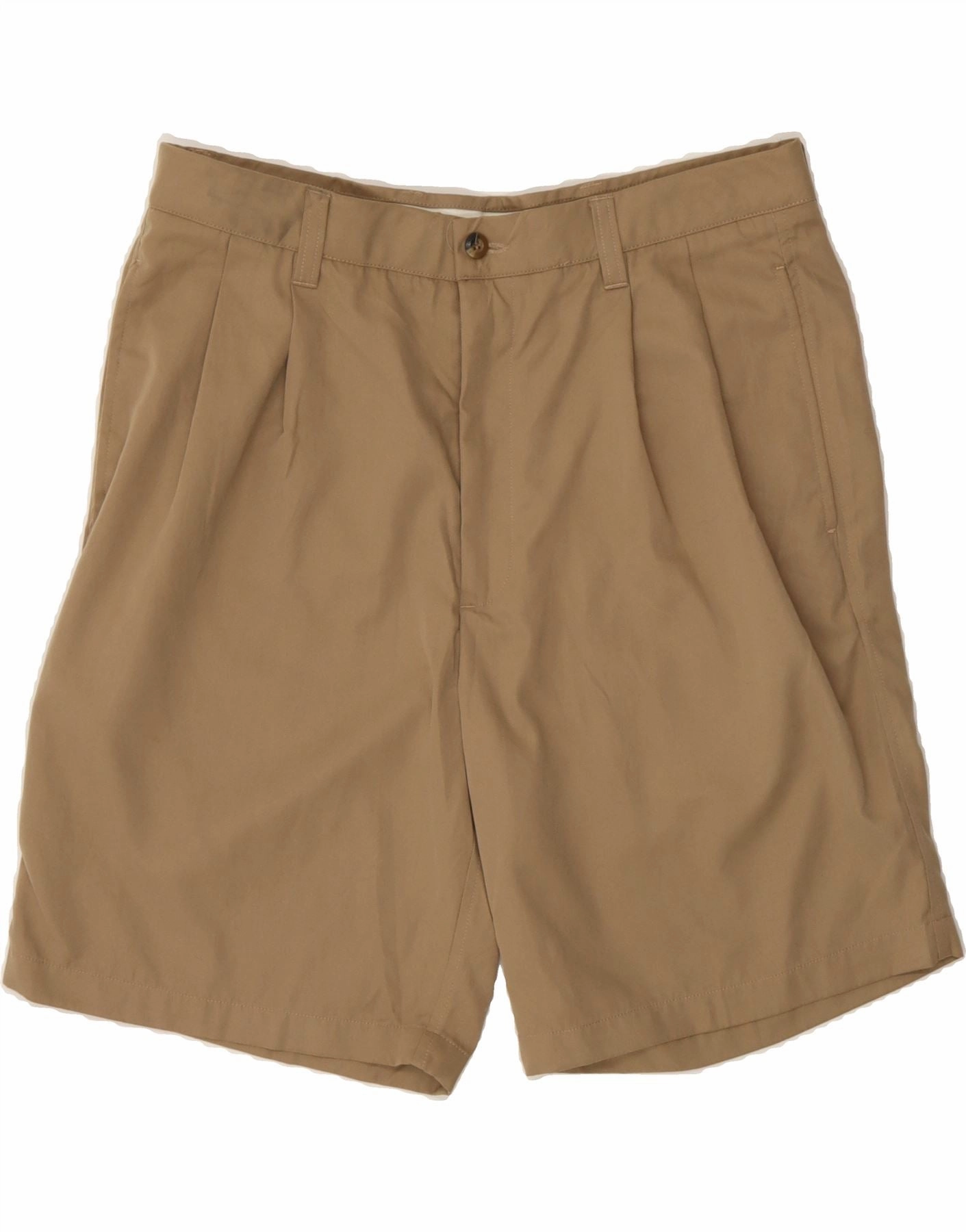 Flexible Side Panels DOCKERS Mens Pegged Casual Shorts W34 Large Brown Polyester