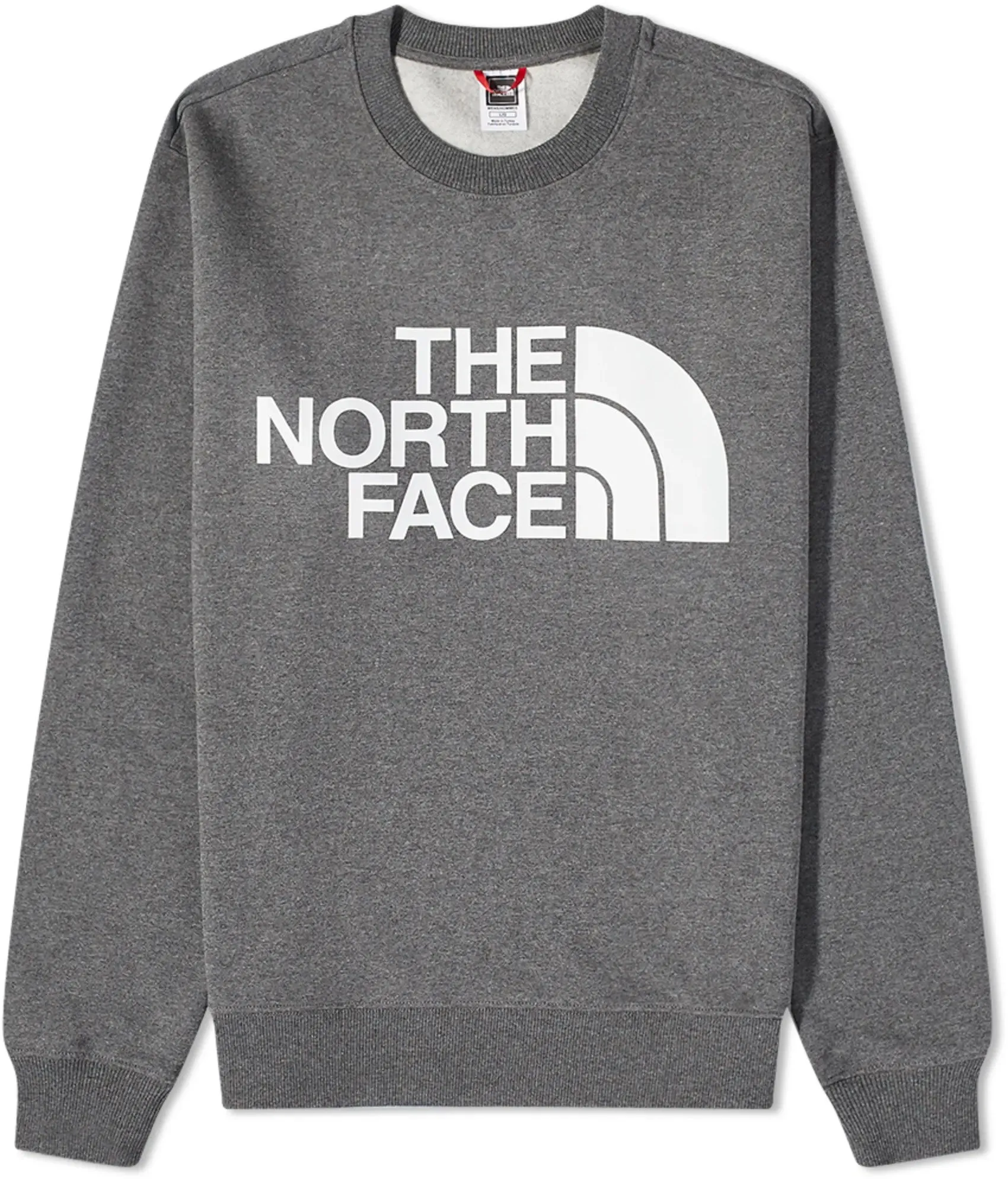 The North Face Standard Crew Mens Sweatshirt - Grey Zip Pocket Logo Patch