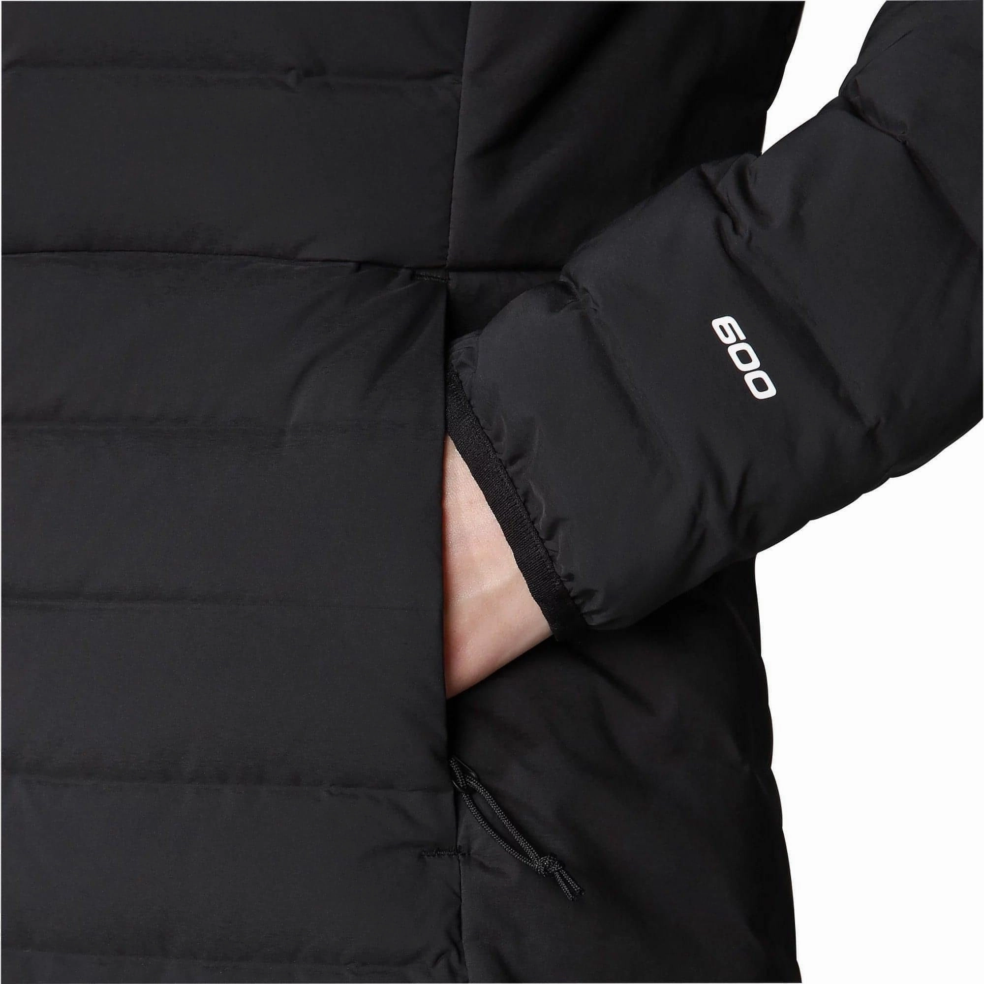 The North Face Belleview Stretch Womens Down Parka Jacket - Black Wind Chill