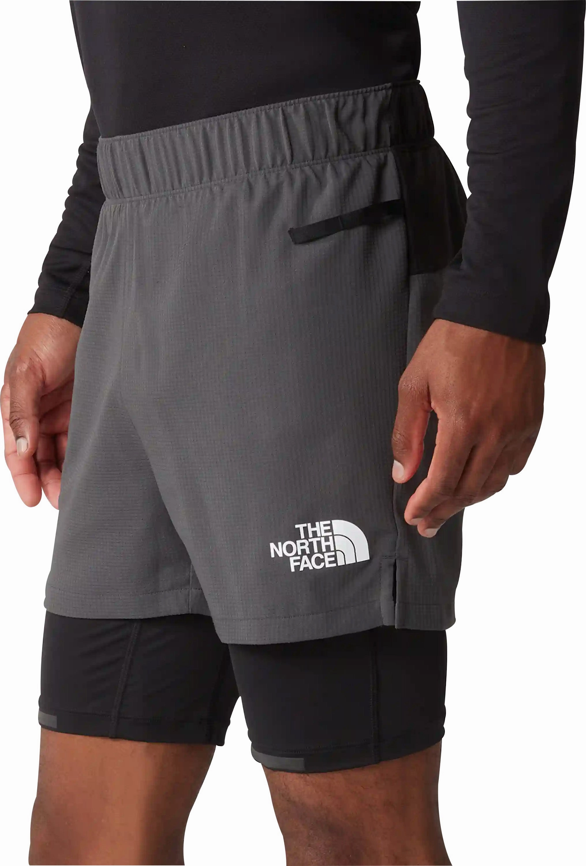 Casual Elegance The North Face Lab Dual 2 In 1 Mens Running Shorts - Grey