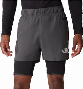The North Face Lab Dual 2 In 1 Mens Running Shorts - Grey hiking clothes Sports use