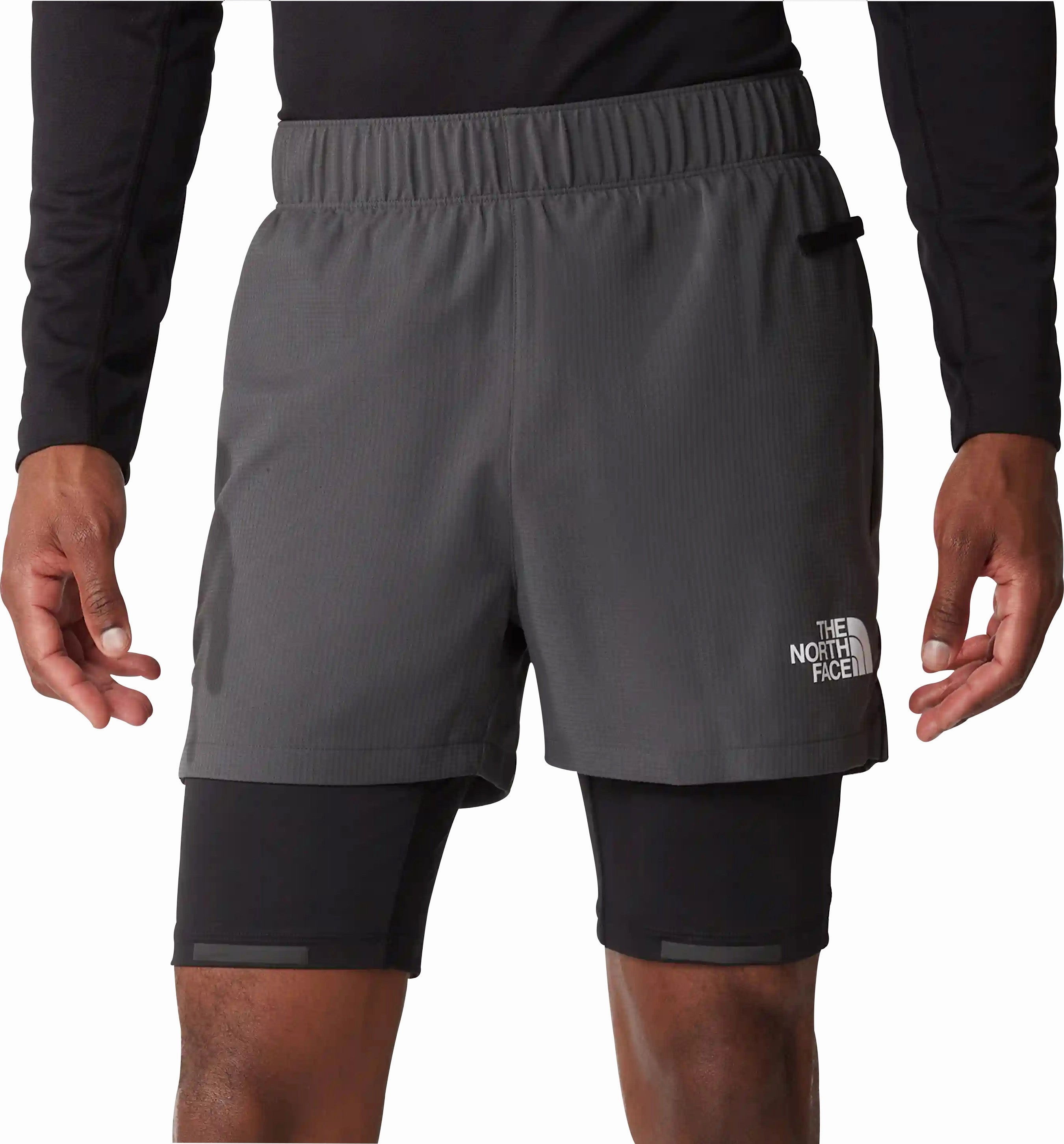 The North Face Lab Dual 2 In 1 Mens Running Shorts - Grey hiking clothes Sports use