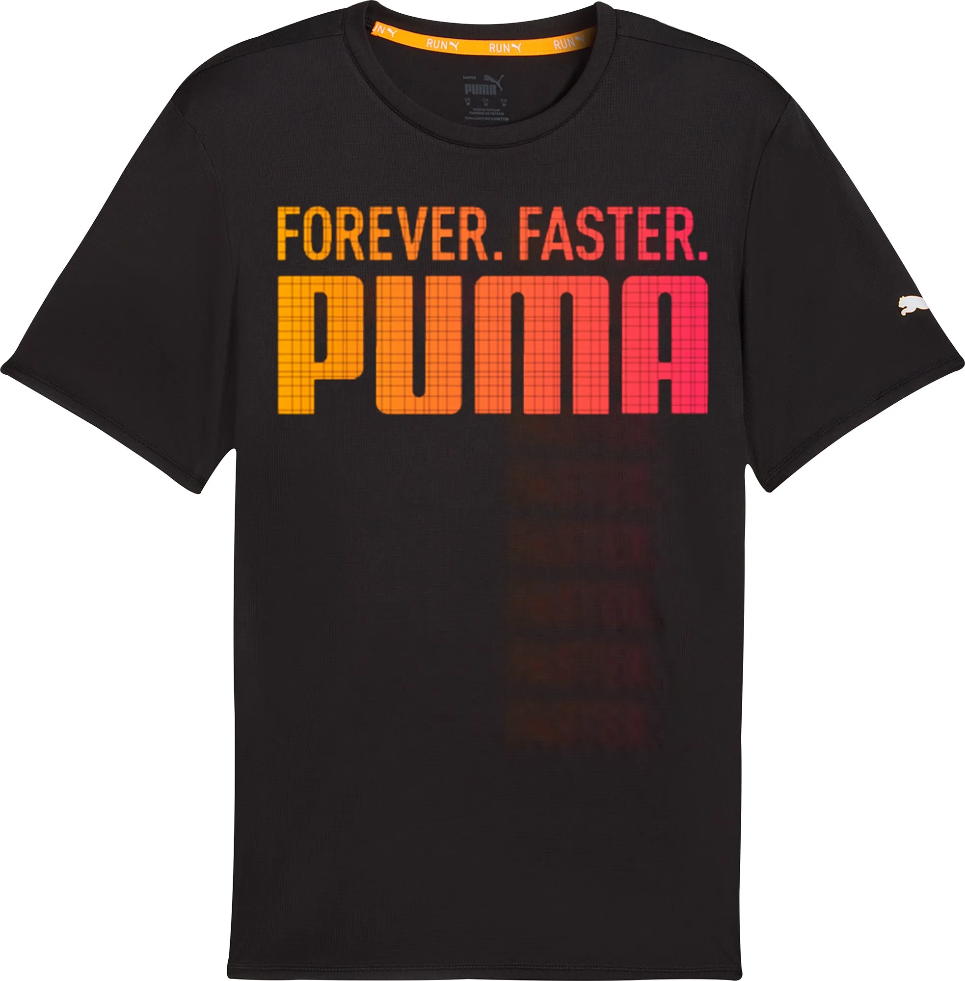 Puma Favourite Forever Faster Short Sleeve Mens Running Top - Black Low Impact Processing Comfort and Breathable