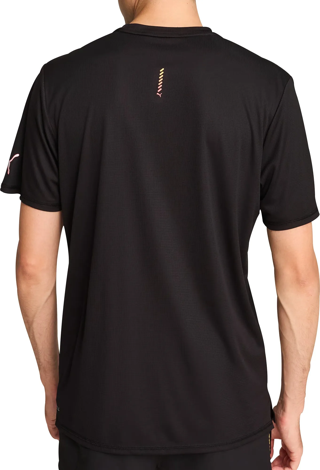 Puma Favourite Forever Faster Short Sleeve Mens Running Top - Black Fashionable Layer