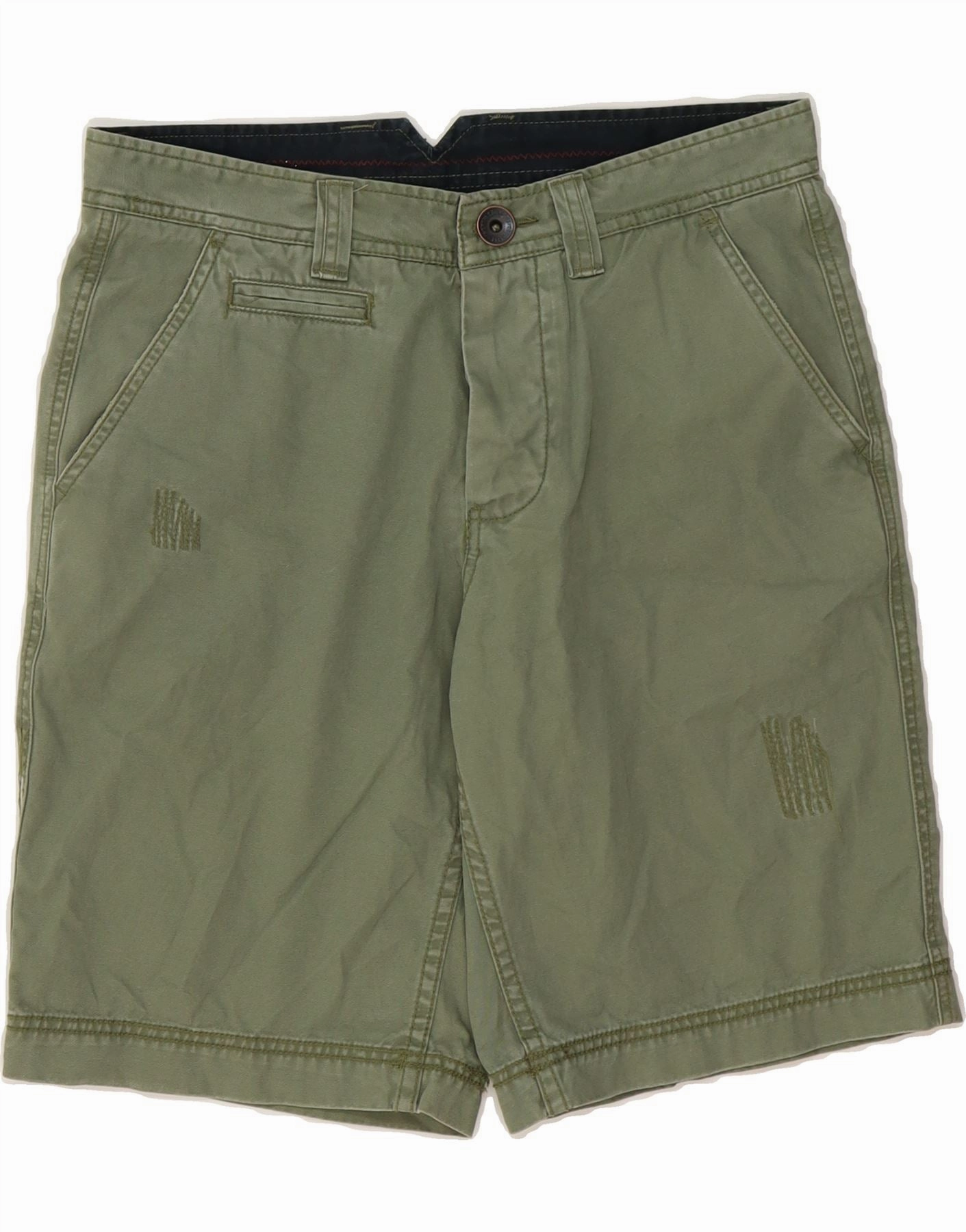 No Ride Up NORTH SAILS Mens Chino Shorts IT 46 Small W30  Green Cotton
