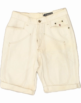 JECKERSON Mens Denim Shorts W31 Medium White Slim Fit Wear