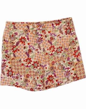 Breathable fabric SAMAS Mens Casual Shorts IT 48 Medium W32  Multicoloured Floral Cotton