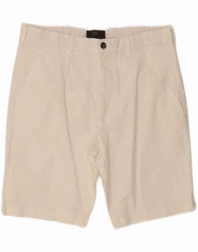 snap closure MARKS & SPENCER Mens Chino Shorts W34 Large White Cotton