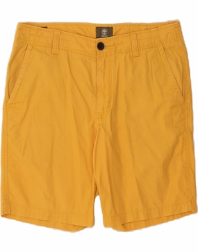 TIMBERLAND Mens Chino Shorts W33 Medium  Yellow Cotton Relaxed Vibe