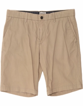 TIMBERLAND Mens Chino Shorts W36 Large Beige Cotton Crisp Texture Moisture wicking