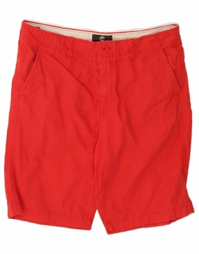 TIMBERLAND Mens Chino Shorts W36 Large Red Cotton snowboarding apparel Light Weight