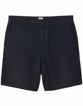 Performance Ready Anti-bacterial TIMBERLAND Mens Chino Shorts W40 XL Navy Blue Cotton