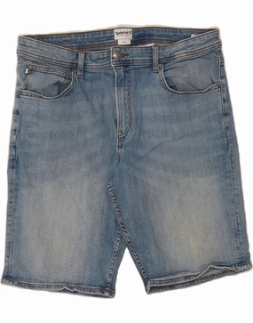 TIMBERLAND Mens Denim Shorts W38 XL Blue Cotton Sleek Fit