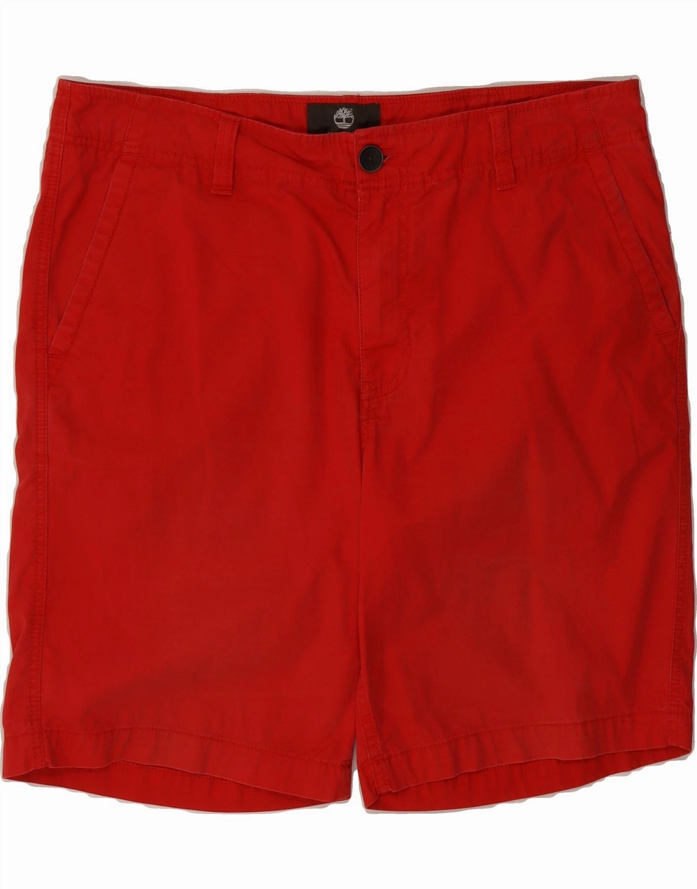 TIMBERLAND Mens Earthkeepers Chino Shorts W35 Large Red Cotton Outdoor Apparel Retroreflective Accents