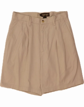 TIMBERLAND Mens Pegged Chino Shorts W32 Medium  Beige Cotton Easy Care Fabric Soft touch finish
