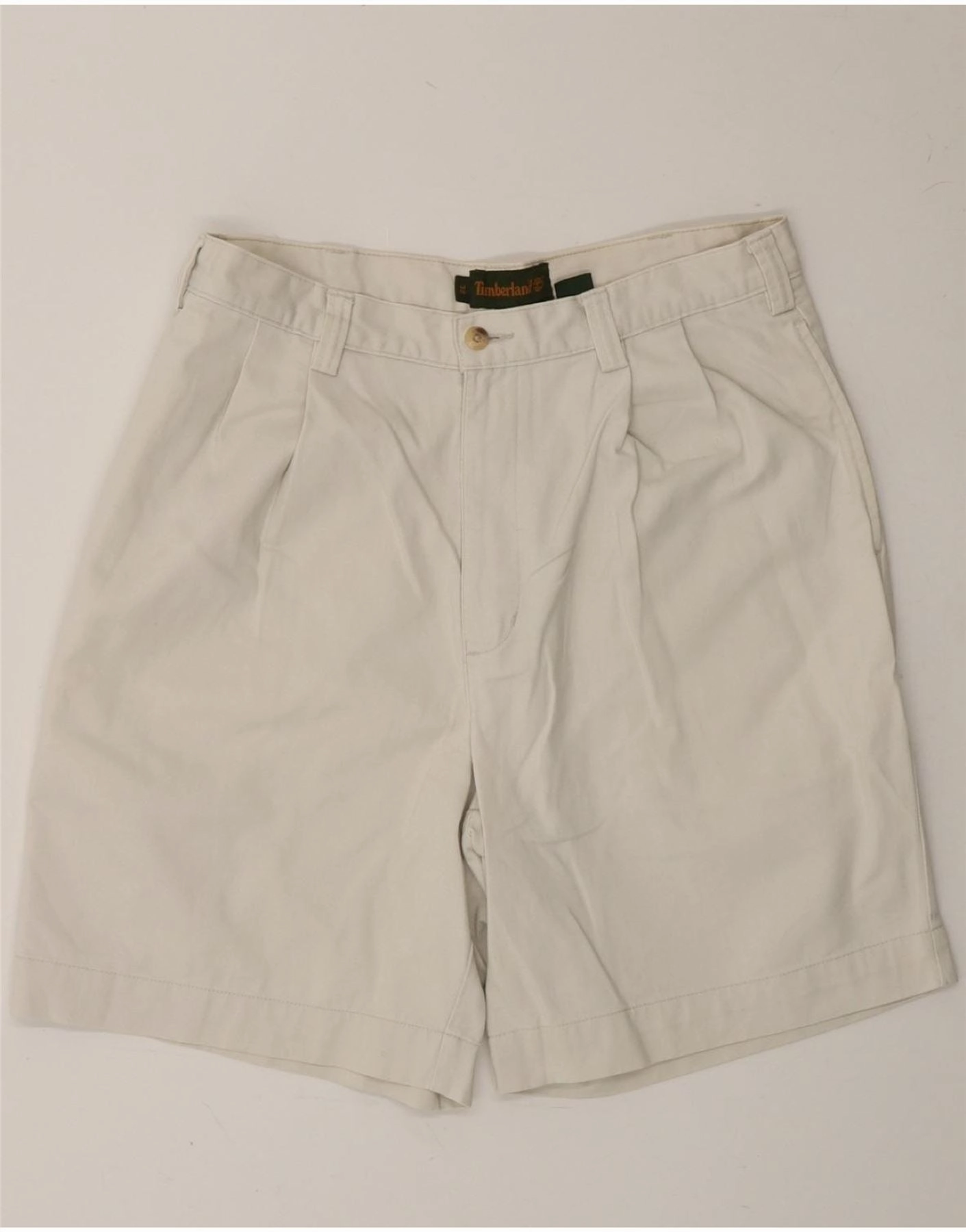 Eco friendly materials TIMBERLAND Mens Pegged Chino Shorts W32 Medium Off White Cotton