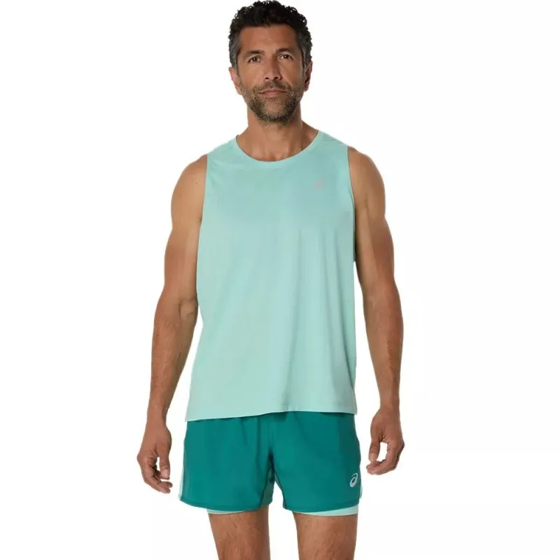 ASICS Mens Silver Running Singlet Fashionable Wear