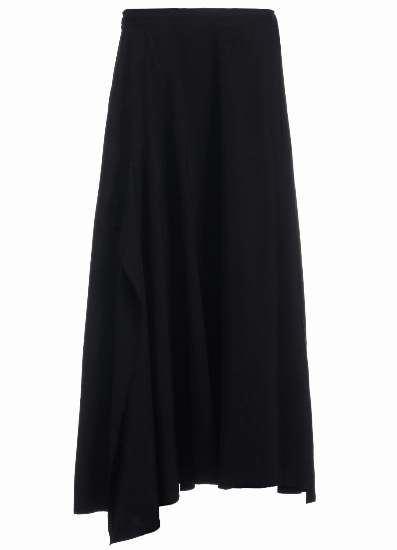 HARD TWISTED GABARDINE RIGHT SIDE SLIT FLARE SKIRT Pocket Reinforcement FadeResistantTreatment