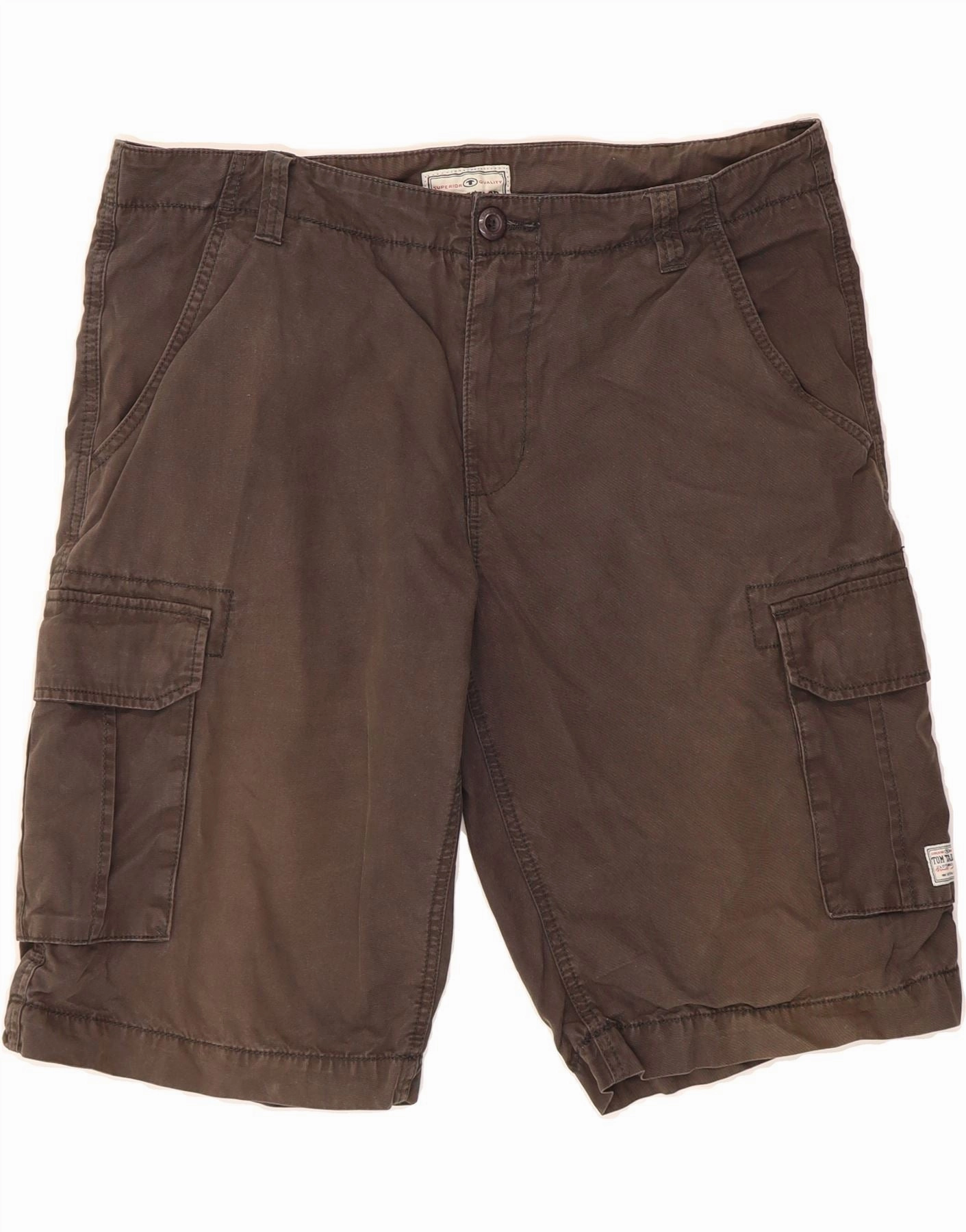 Flex Foam Insert school wear TOM TAILOR Mens Cargo Shorts W36 Large Brown Cotton