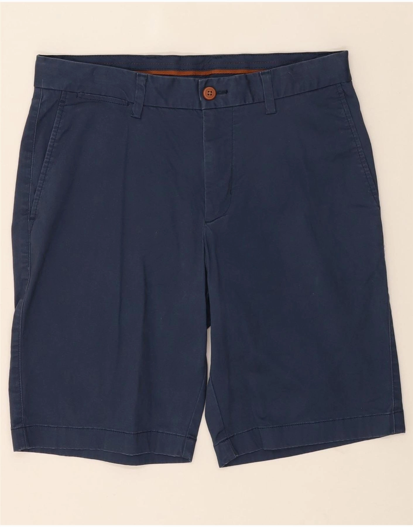 TOMMY BAHAMA Mens Chino Shorts W32 Medium  Navy Blue Cotton Simple Comfort No Bulky Feel