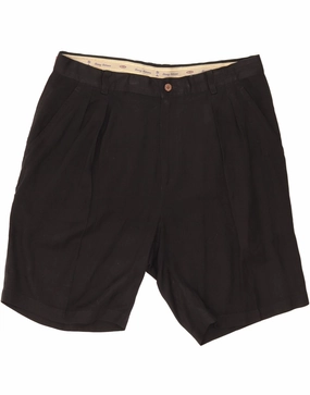 TOMMY BAHAMA Mens Chino Shorts W36 Large  Black Silk Minimalist Style